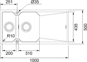 Einzelstck Franke FX FXG 661 Einbausple Fragranit+, Farbe Onyx, 10844, 114.0512.429