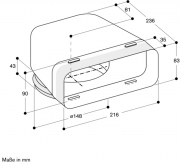 Neff Flachkanal �bergang rund 90� NW150 Metall, Z93WWX1X1