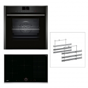 Neff JUBISH1TPG, SET Einbaubackofen B57VS22G0 + T58TS21N0 + Z12TF36X0, mit 5 Jahren Garantie!