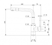 Reginox Somo Einhandmischer, Festauslauf Hochdruck, Edelstahl geb�rstet, R34569