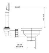 Reginox farbige Ablaufgarnitur Jet Black 3,5 R34293
