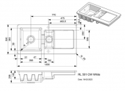 Reginox RL501CW Regi-Keramik, Einbausp�le, weiss, R25536