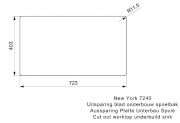 Reginox New York 72x40 OKG jet black, Einbau-/Auflagesp�le, R34996