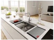 EINZELSTCK Franke Mythos MYX 211 A-86 SlimTop, Flachrand, Edelstahl, Becken links, 127.0642.074