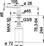 Blancopiona Sp�lmittelspender Edelstahl geb�rstet, 517537